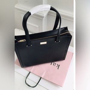 Kate Spade Satchel Bag Vita Regatta Court Leather Black